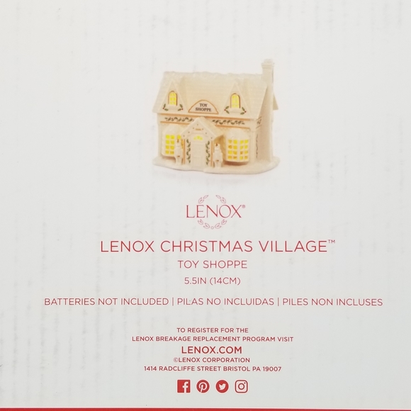 Lenox Christmas Village Lighted Toy Shoppe Holiday - Picture 7 of 7